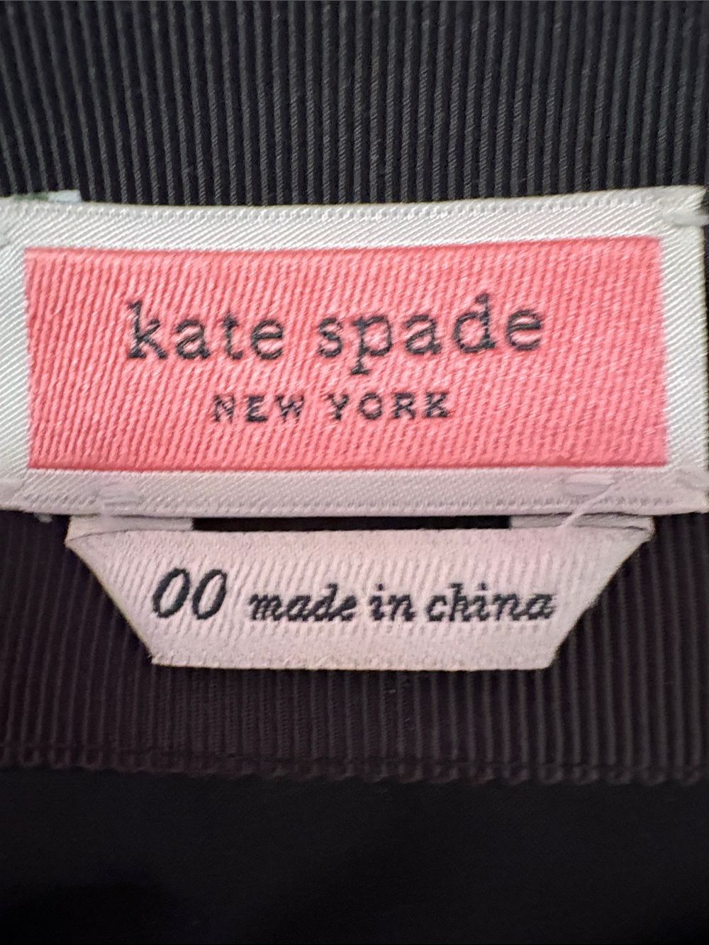 Kate Spade Black Mini Skirt with sparkly Diamond Style Buttons - Picture 4 of 5